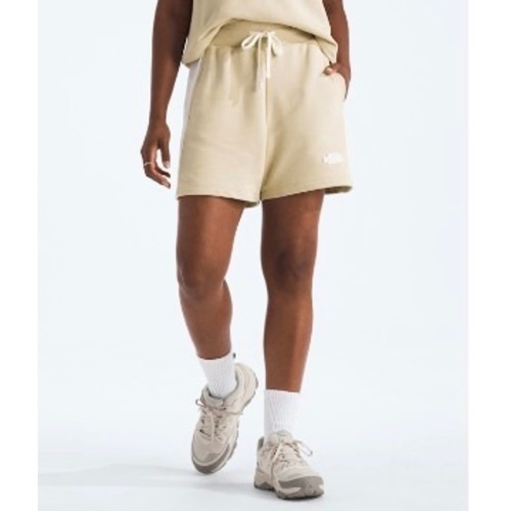 The North Face Womens Terry Relaxed Shorts Gravel White Size Large NWT